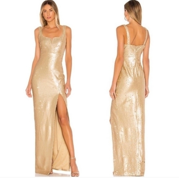 LIKELY‎ MINEO GOWN GOLD 4